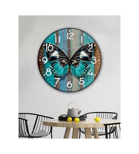 bilge Tasarım retro Duvar Saati 40 x 40 CM (Çok Renkli)