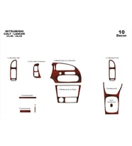 Meriç® Mitsubishi Colt Ön Torpido Kaplama Maun 10 Parça 1996-2004 (Maun)