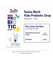 Swiss Bork Probiotic Kids D3 İçeren Damla 10 ml