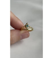 Luxury Sage Gold Yüzük 925 Ayar Ayarlı