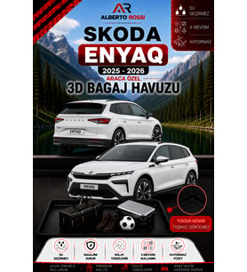 Skoda Enyaq 2025 - 2026 Araca Özel 3D Bagaj Havuzu