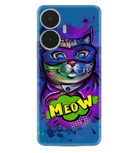 Realme C55 Kılıf Silikon Desen Özel Seri Super Meow 1715