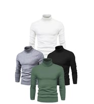 ERKEK 4 Adet Kaşkorse Boğazlı Full Likralı Fitilli Slimfir Body