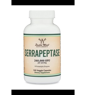 Double Wood Serrapeptase 240,000 SPU Veg 120 Capsul. TR Tek Yetkili Satıcısı 3835 (Renksiz)