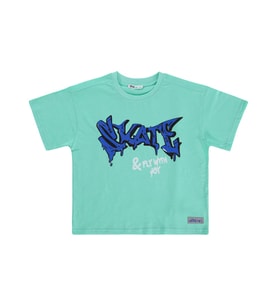 Civil Boys Skate Baskılı 6-9 Yaş Tişört - Yeşil