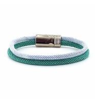 TURKUAZ GRİ İKİ SIRA MANYETİK KLİPS ERKEK BİLEKLİK M014T