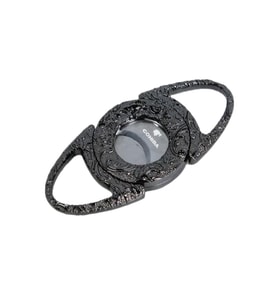 Cohiba Siyah Kabartmalı Metal Puro Makası Kesici