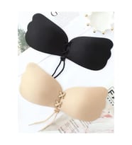 #Sütyen Askısız Sırtı Açık Elbise Uyumlu Toparlayıcı Görünmez Ten Siyah 2'li Yapışkan Kelebek Sütyen