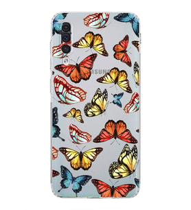 PrintiFy Samsung Galaxy A50s ile Uyumlu Water Color 2  Kamera Korumalı Şeffaf  Kılıf