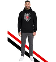 BEŞİKTAŞ ERKEK KAPÜŞONLU SWEATSHIRT LOGOLU