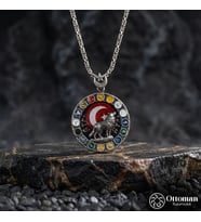 Bozkurt Gümüş Erkek Madalyon Kolye