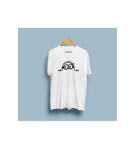 Oversize Minions baskılı unisex T-shirt