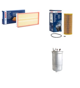 Bosch Filtre Bakım Seti Volkswagen Bora 1.9 TDI Dizel 1998-2005 Hava + Yağ f. + Yakıt Filtre Bosch