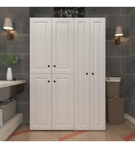 Kenzlife membran çamaşır kurutma makinesi dolabı yaromira byzbyz çerçeve 180*120*64 mebran kapak MDF gövde (Beyaz)