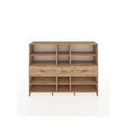 Hyperion Dolap 9 Raflı 3 Çekmeceli  220x44x163 Çam-Çam