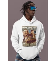 Eskitme Post Malone Rapper Tasarım Baskılı Unisex Oversize Şarkıcı Hoodie