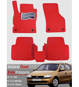 OPEL CORSA C (2000-2006) Uyumlu EVA Paspas Tam Set–Araca Özel,Kolay Montaj,Oto Paspas