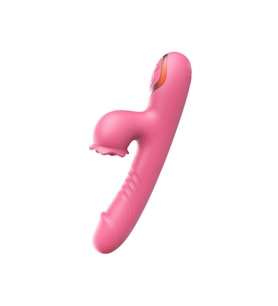Taşınabilir Isıtmalı Çift Etkili Titreşimli Vibratör Pembe – USB Şarjlı, 9 Emme & 7 Titreşim Modu, Su Geçirmez Silikon