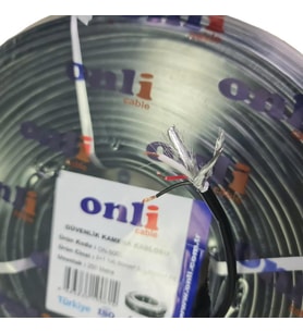 Onli 2+1 0.50mm 250Metre Dış Ortam CCTV Kamera Kablosu Siyah