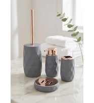 Akrilik Rose Banyo Seti - 4 Parça, Gri