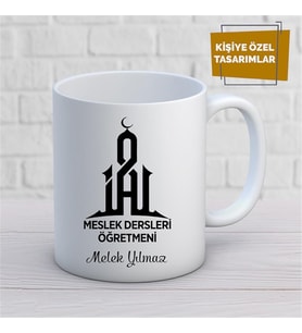 Kişiye Özel İsim Yazılabilir Meslek Dersleri Öğretmeni Kupa Bardak
