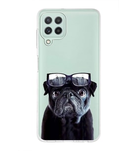 PrintiFy Samsung Galaxy M22 ile Uyumlu 1mm Slim Fit Köpek 3 050f Baskılı Şeffaf  Kılıf