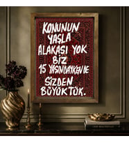 BK Gift Vintage Klasik Sanat Esprili Sözlü Masif Ahşap Çerçeveli Dekoratif Tablo - 22