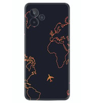General Mobile GM 24 Pro Kılıf Silikon Desen Özel Seri Harita ve Uçak 1777