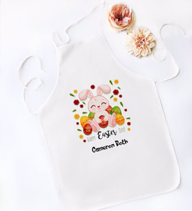 BK Gift Kişiye Özel Paskalya Bayramı Beyaz Mutfak Önlüğü-8