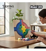 Destina Ahşap Mandala Boyama Seti- Ahşap Boyama - Model 203