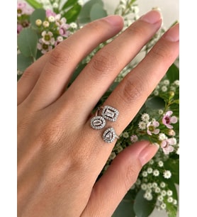 Üç Dal Baget Silver Yüzük