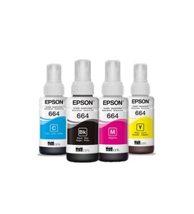 Epson 664 C13T66464A L1455 4 Renk Şişe Mürekkep Takımı