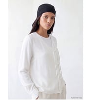 LCW Modest Ekru V Yaka Bağlama Detaylı Kadın Kimono