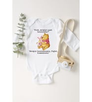 Unisex Bebek Beyaz Sevgili Pooh Çıtçıtlı Body
