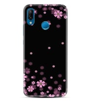 Huawei P20 Lite Mate 10 20 Lite Pro P40 Lite KılıfDesemli Silikon Black flowers 1391