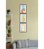 Minimal Soyut Ahşap Dekor Tablo 17x23  M4 (Beyaz)