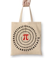 Pi Sayısı Matematik Özel Tasarım Bez Çanta Uzun Saplı