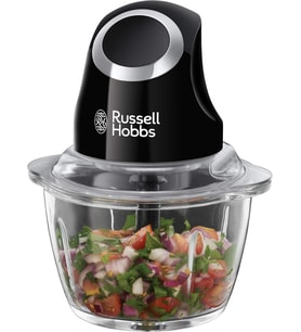 Russell Hobbs 24662-56 Elektrikli Mini Parçalayıcı [Saklama Kapağı Dahil Cam Kap] Mat Siyah (500 Ml,