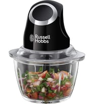 Russell Hobbs 24662-56 Elektrikli Mini Parçalayıcı [Saklama Kapağı Dahil Cam Kap] Mat Siyah (500 Ml,