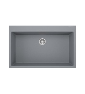 REAL STONE K003 DIDYMA 58 GRANİT EVİYE GRİ 76.5 x 50 Cm Tezgah Üstü