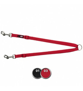 Trixie İki Köpek Gezdirme Tasması, XS-M:40-70cm Kırmızı
