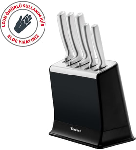 Tefal Eversharp Pro 5 Parçalı Bıçak Seti, Kendinden Bilenen Bıçak Bloğu, Patentli Bileme Teknolojisi