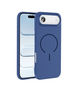 Apple iPhone 17 Air Uyumlu Kılıf M-safe Şarj Özellikli Zore Meta Kapak (Lacivert)