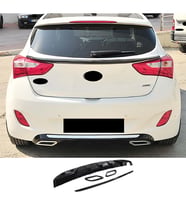 Hyundai i30 Sport Difüzör Parlak Siyah Egzoz Görünüm 2012-2017 Arka-difizör-bodykit-ek-karlık