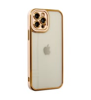 Apple İphone 12 Pro Max Kılıf Liva Lens Silikon - Rose