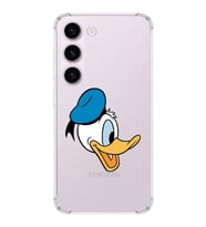 Samsung Galaxy S23 Plus  Köşe Korumalı Antişok Kapak Donald Duck Tasarımlı Şeffaf  Kılıf
