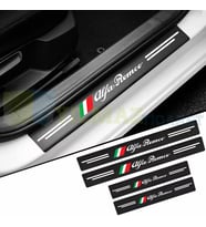 Alfa Romeo Karbon Kapı Eşiği Koruma Araba Etiket Oto Sticker Yapıştırma 4 Parça