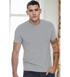 T9569 DEWBERRY BİSİKLET YAKA ERKEK T-SHIRT-GRİ