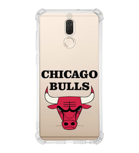 Huawei Mate 10 Lite Uyumlu Köşe Korumalı Antişok Kapak Chicago Bulls Tasarımlı Şeffaf  Kılıf