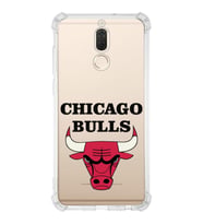 Huawei Mate 10 Lite Uyumlu Köşe Korumalı Antişok Kapak Chicago Bulls Tasarımlı Şeffaf  Kılıf